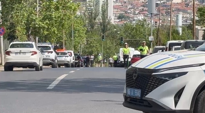 Çankaya Köşkü yakınında hareketli anlar

