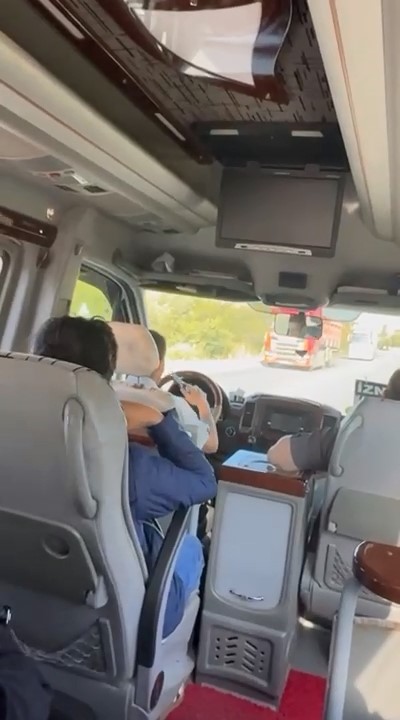 Bursa’da yolcu minibüsüne trafik denetimi