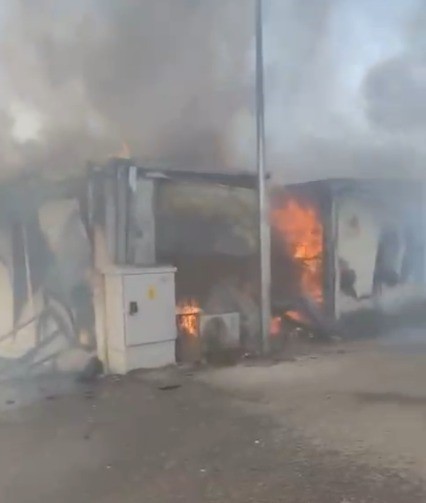 Kahramanmaraş’ta konteyner yangını