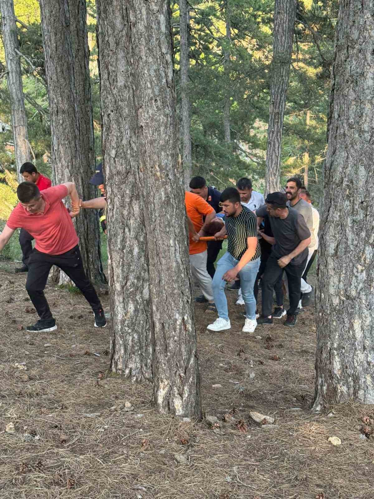 Mersinde kekik toplarken uurumdan yuvarlanan kadn yaraland
