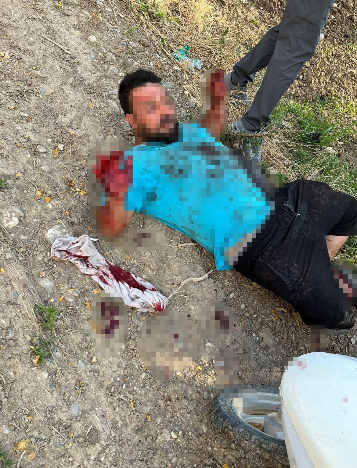 Vahşi cinayetin zanlısı elinde bıçakla böyle görüntülendi