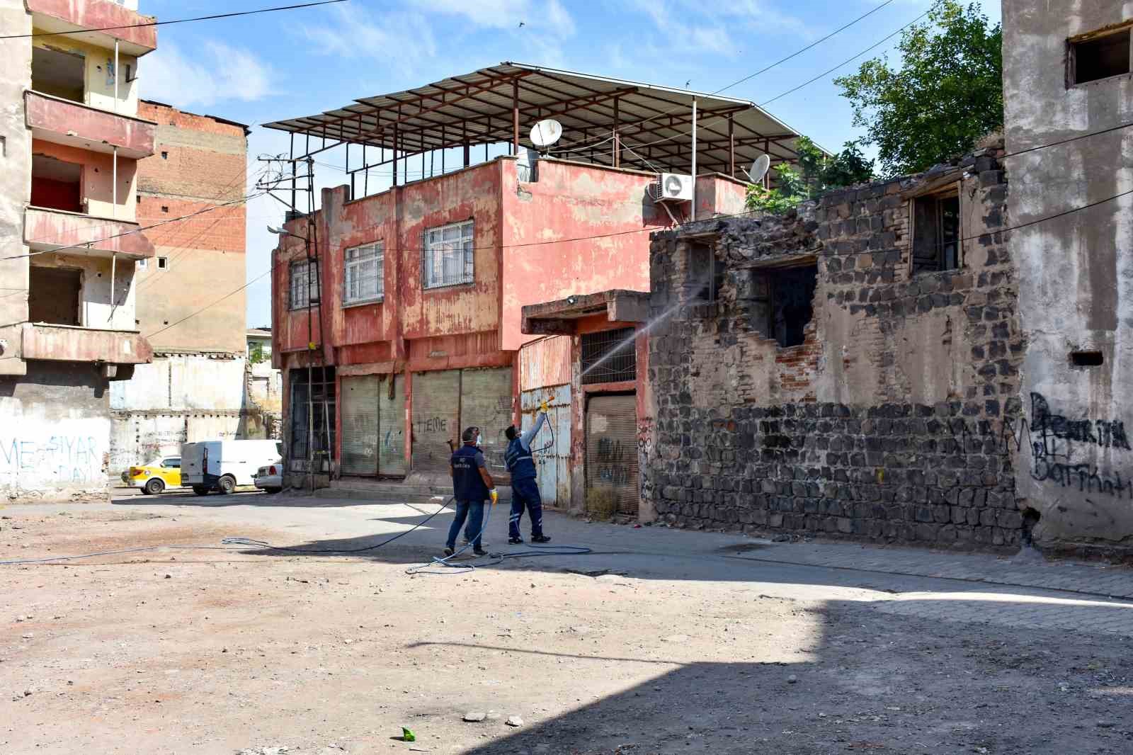 Diyarbakır’da metruk binalarda ilaçlama yapıldı
