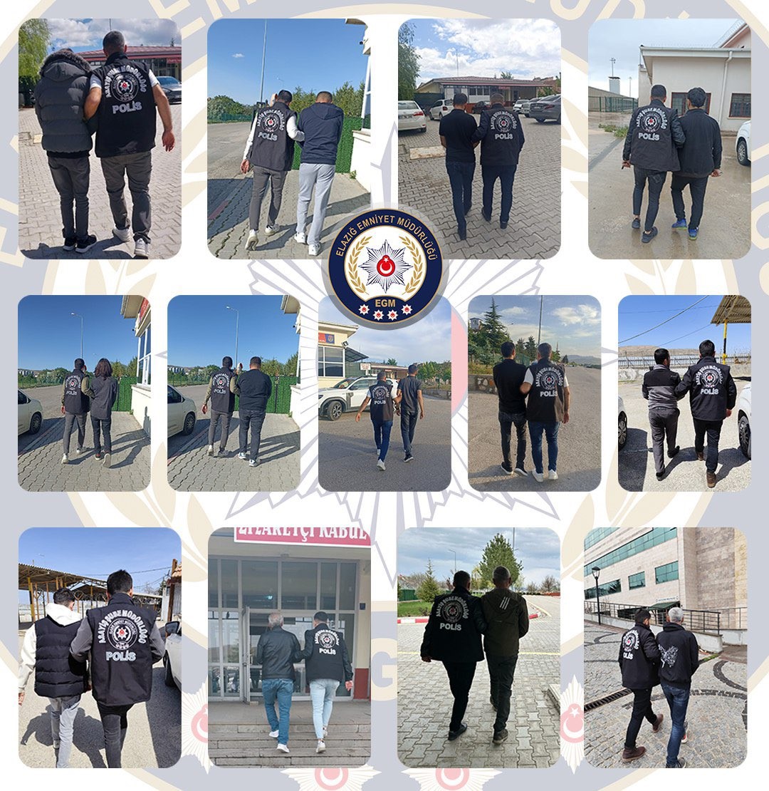 Elazığ’da kesinleşmiş hapis cezası bulunan 95 şahıs yakalandı