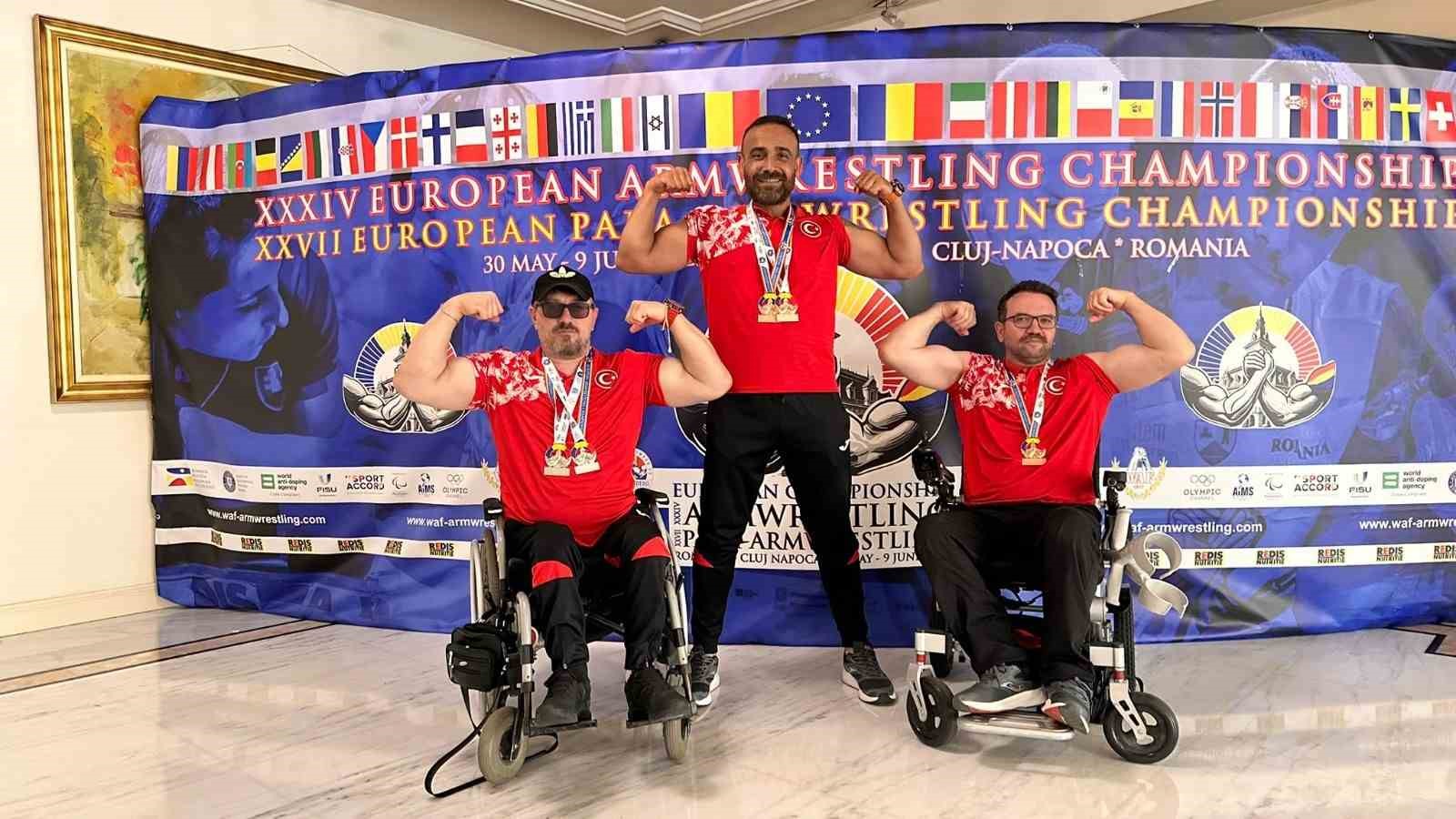 Avrupa Bilek Güreşi Şampiyonasında 14 madalya