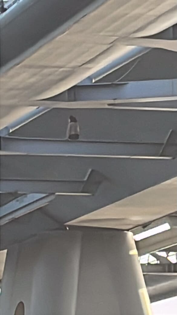 Haliç Metro köprüsünün altındaki demirlerden sarkan kadını çekirdek yiyerek izlediler