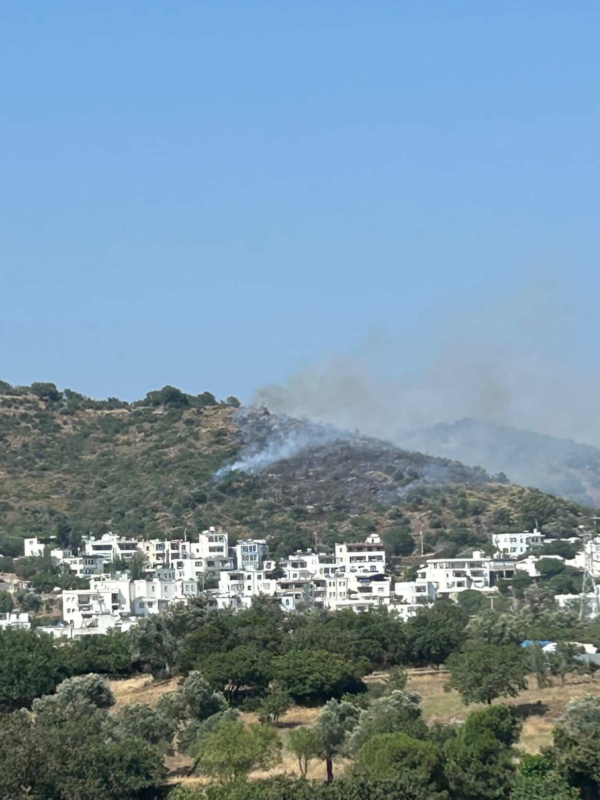 Bodrum&rsquo;da makilik alanda yangın &ccedil;ıktı
