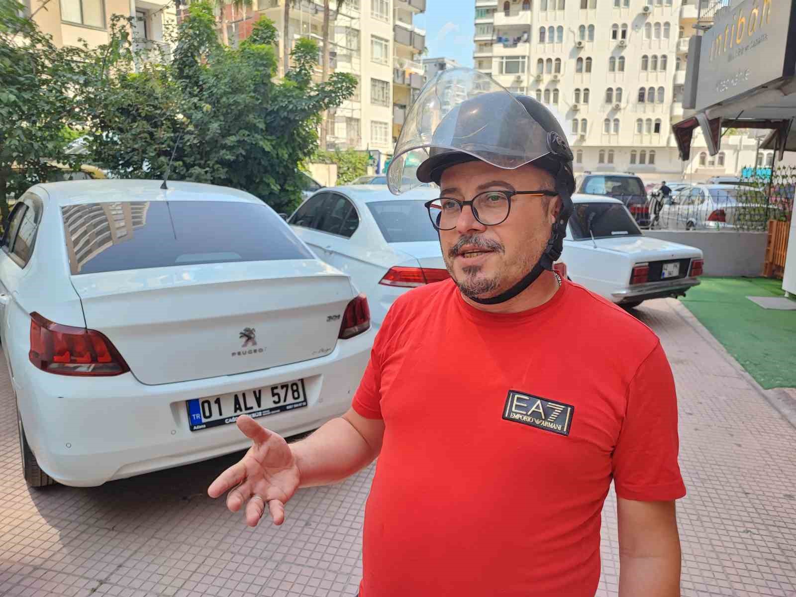 Otomobil sürücüsüne ‘kask’ cezası şoku