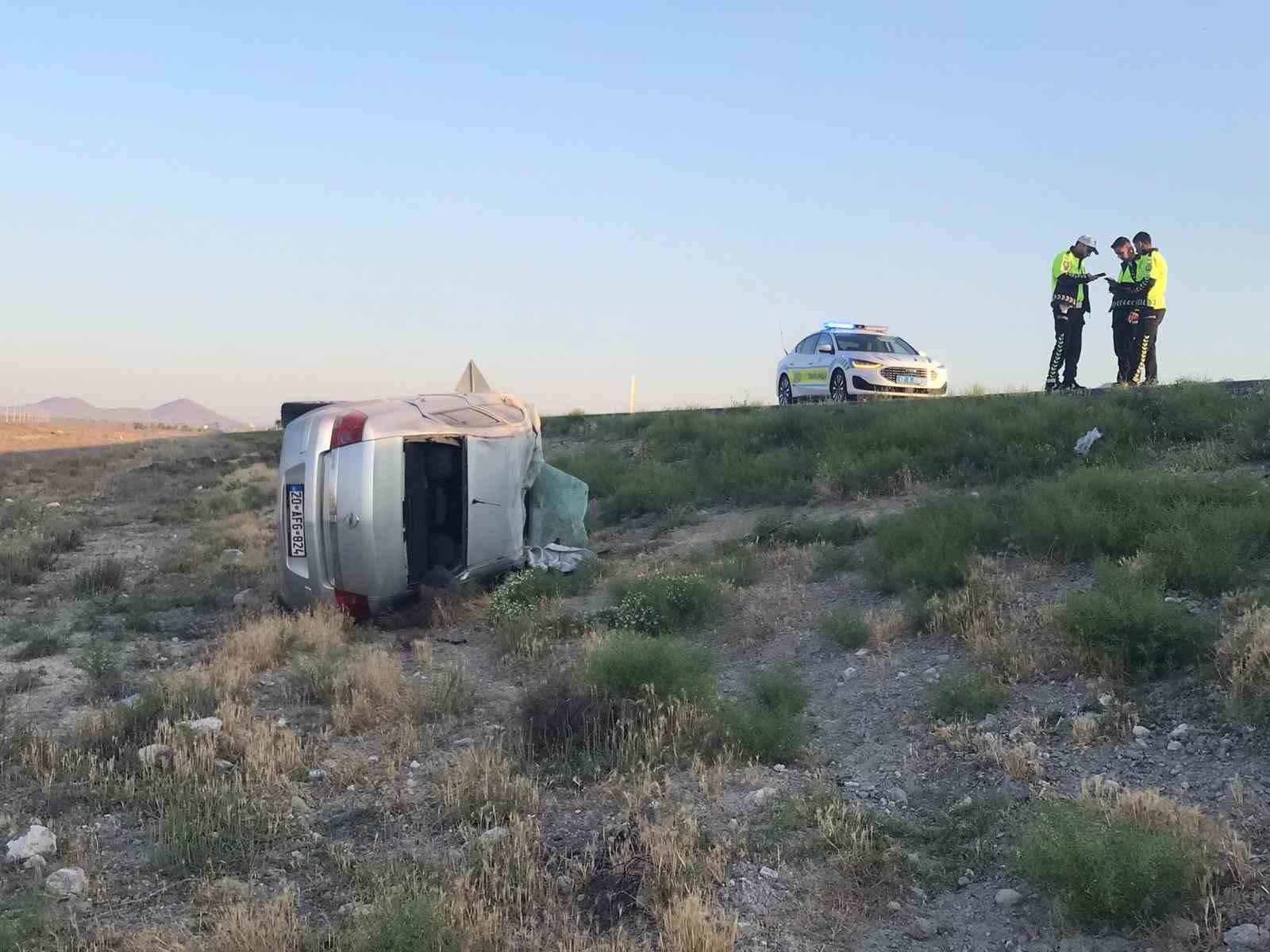 Konya’da otomobil takla attı: 3 yaralı