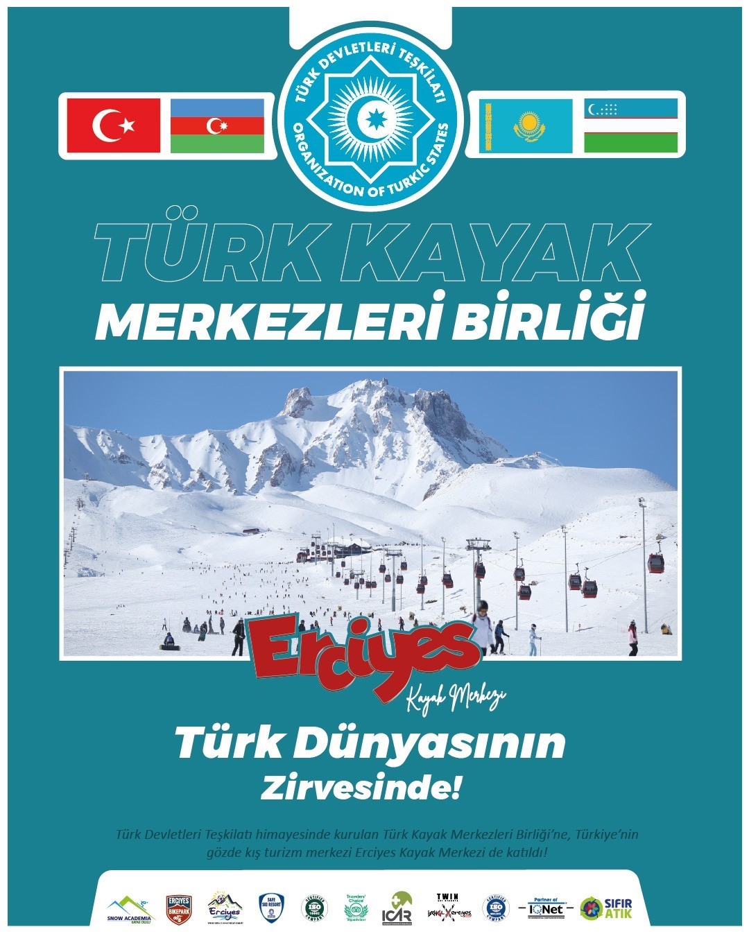 Kayseri&rsquo;nin zirvesi Erciyes, T&uuml;rk d&uuml;nyası ile buluşuyor
