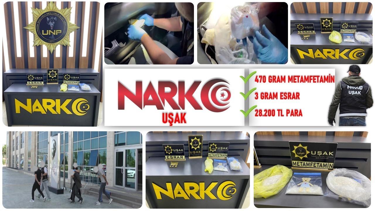 Uşak&rsquo;ta 3 uyuşturucu satıcısı tutuklandı
