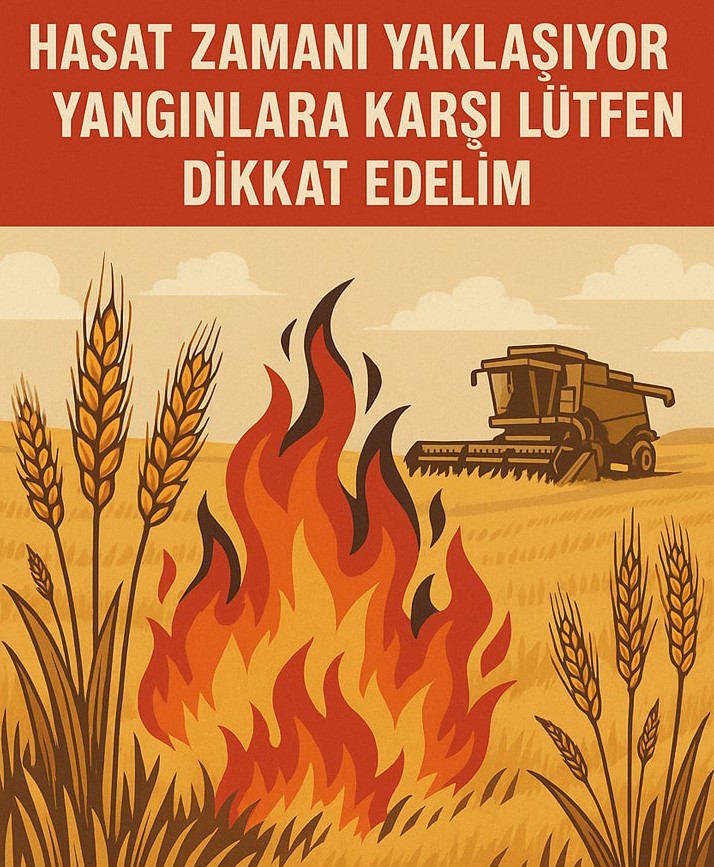 Hayrabolu İlçe Tarım ve Orman Müdürlüğü uyardı: "Anız yakmayalım, sigara izmariti atmayalım, tedbiri elden bırakmayalım"