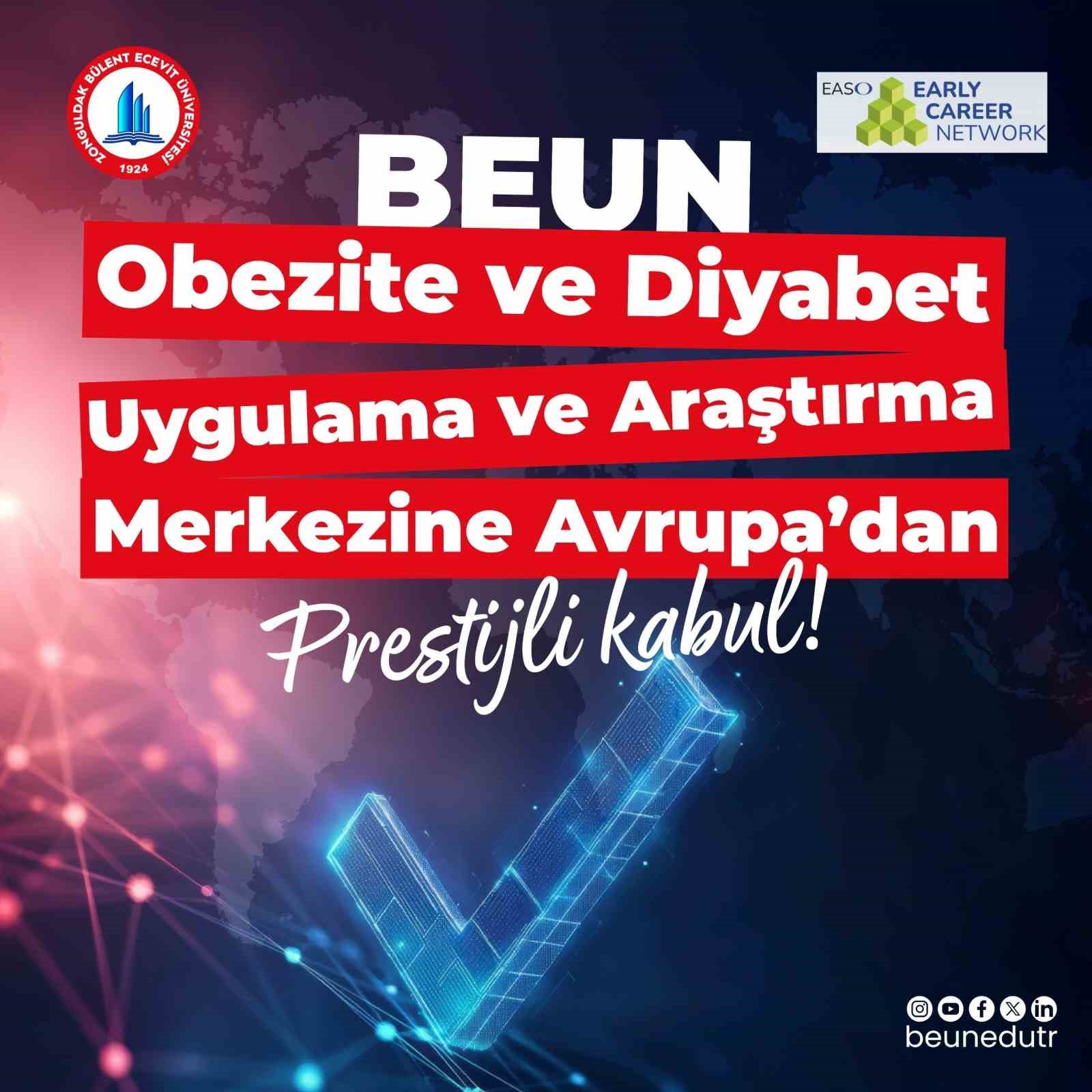 BEUN Obezite ve Diyabet Uygulama ve Araştırma Merkezine Avrupa’dan prestijli kabul
