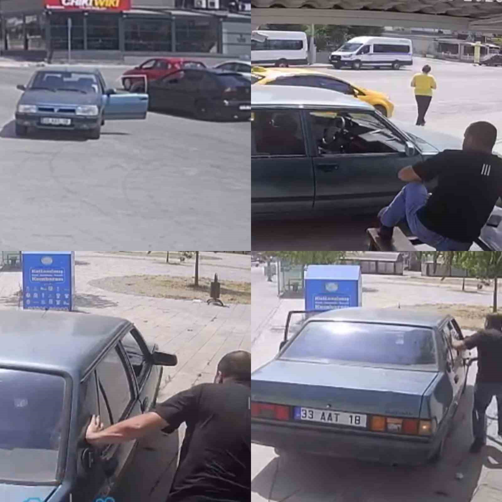 Günün kahramanı taksici: Caddeyi geçip insanların üzerine giden otomobili durdurdu
