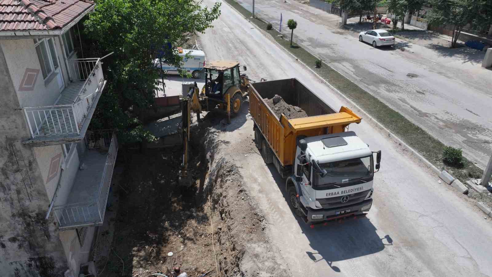 Alternatif hastane yolu için Erbaa’da yol yenileme çalışmaları başladı