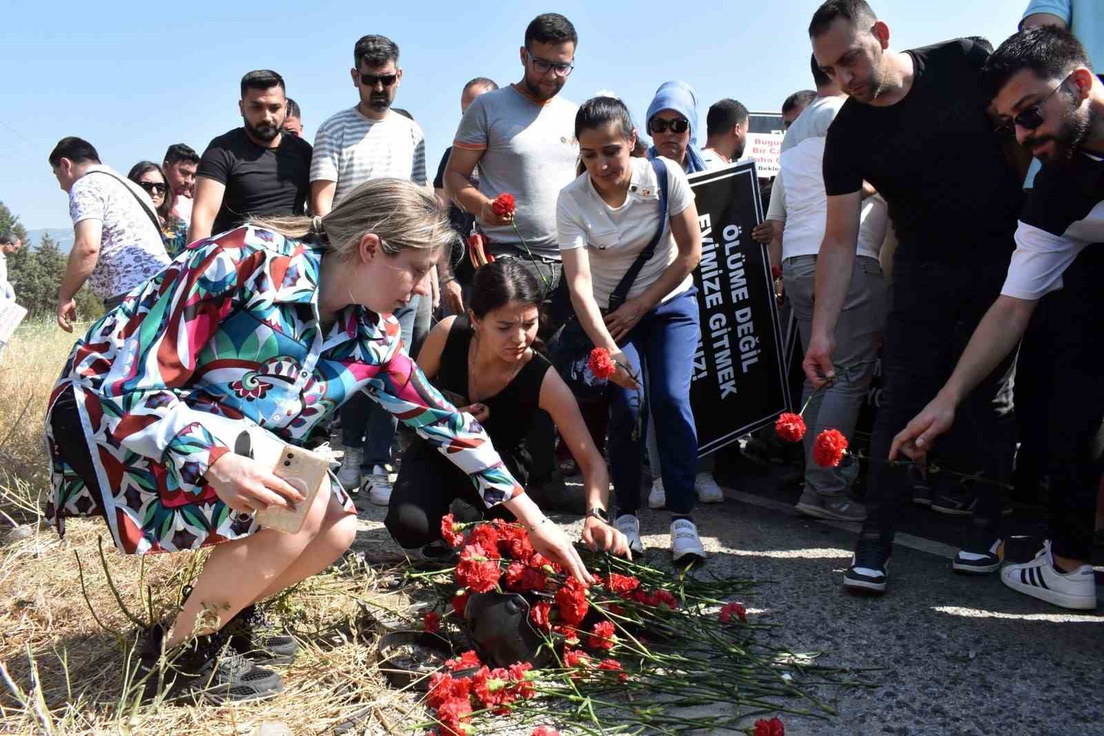 TOSBİ işçilerinden ’Ölüm Yolu’ protestosu