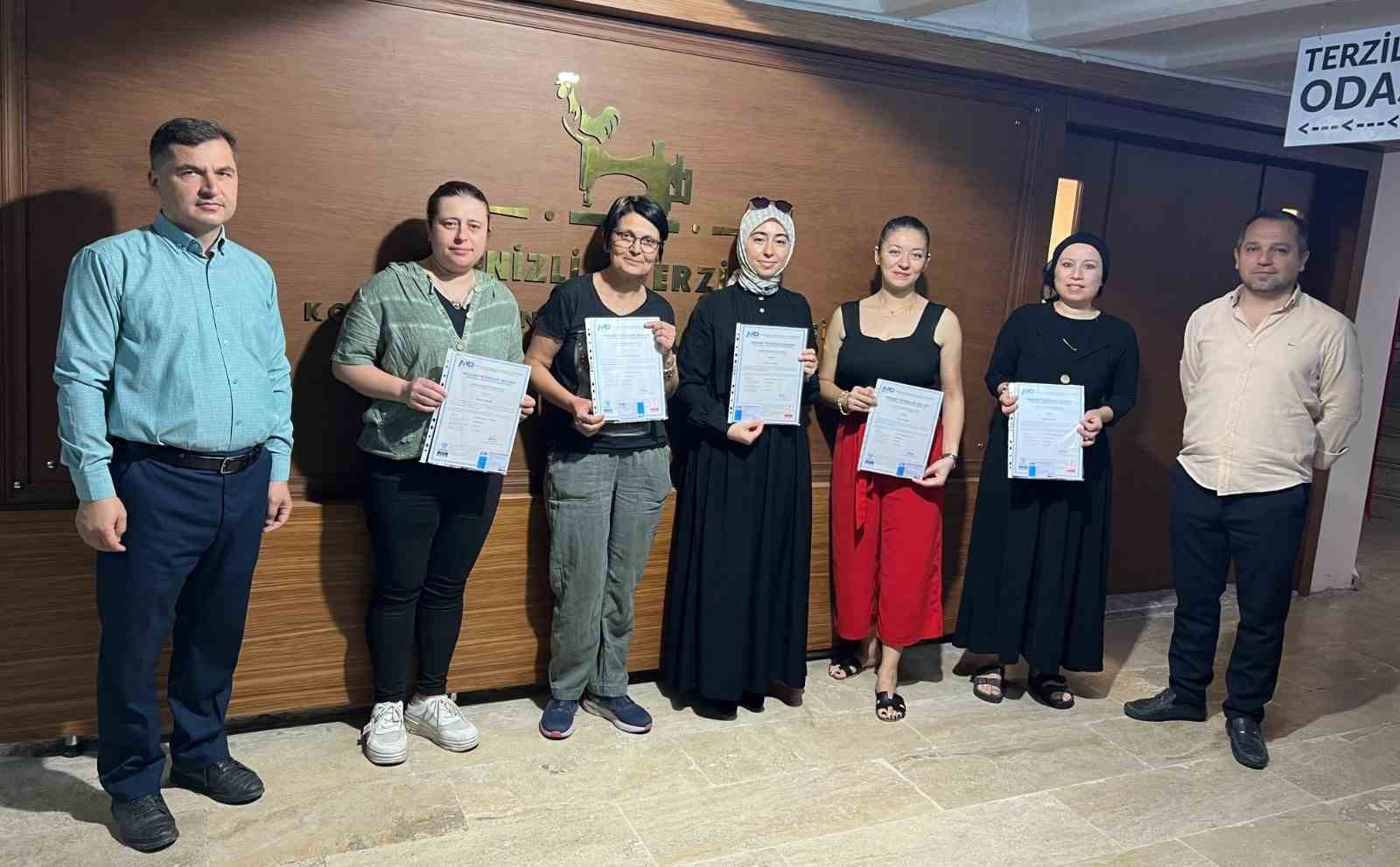 Denizlili terziler uluslararası sertifikalı oldu