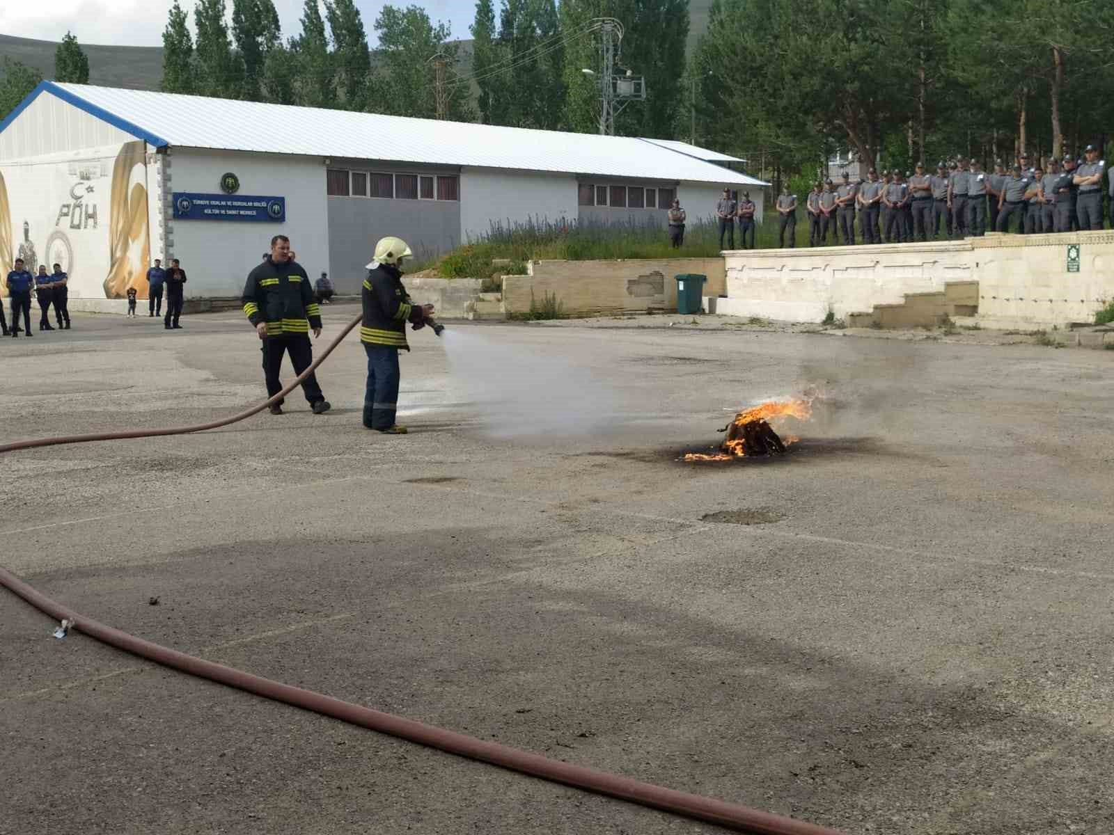 Bayburt POMEM’de yangın tatbikatı
