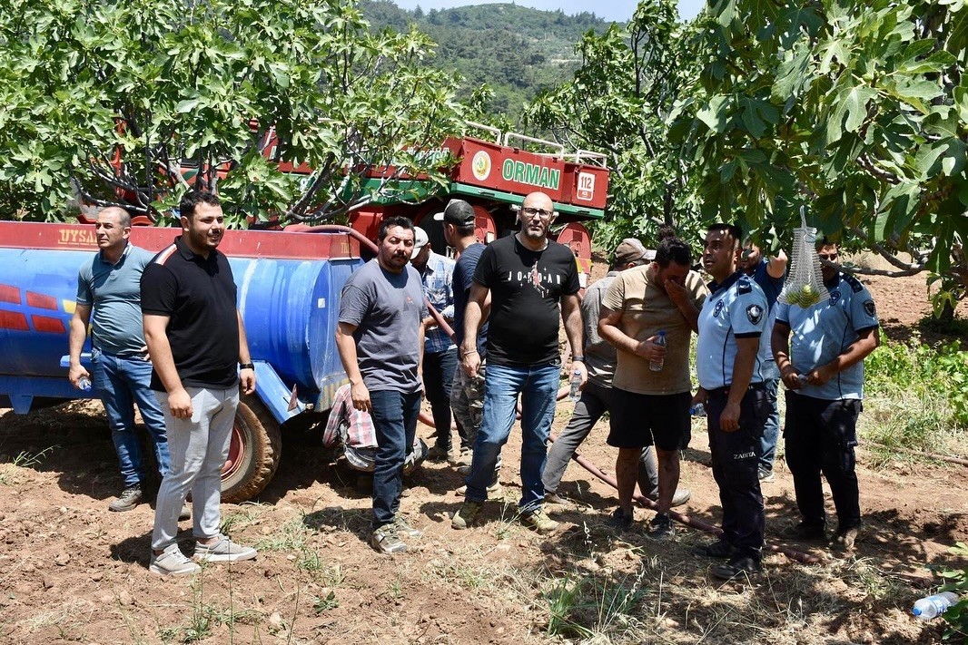 Başkan Zenirci orman yangını çalışmalarını yerinde takip etti