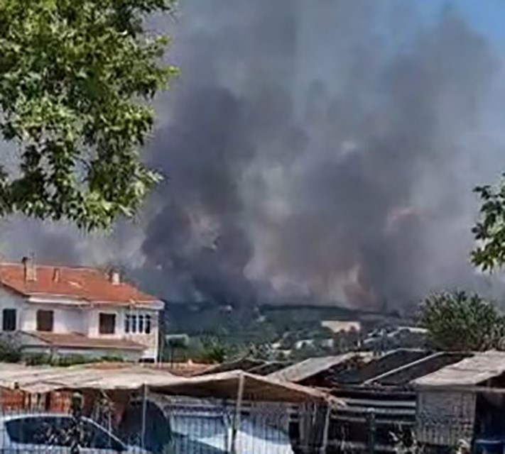 Edirne’de orman yangınına havadan ve karadan müdahale ediliyor