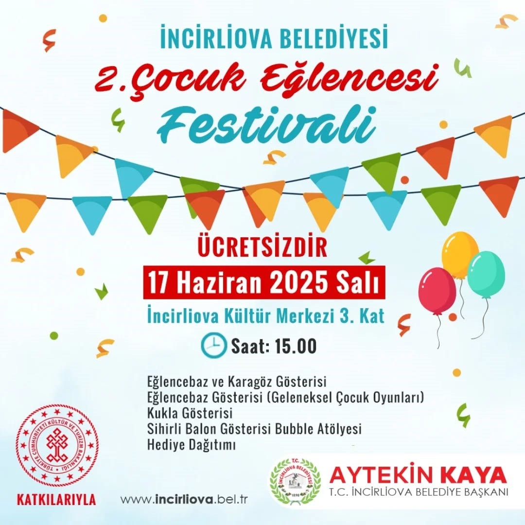 İncirliova Belediyesi’nden çocuklara özel eğlence festivali
