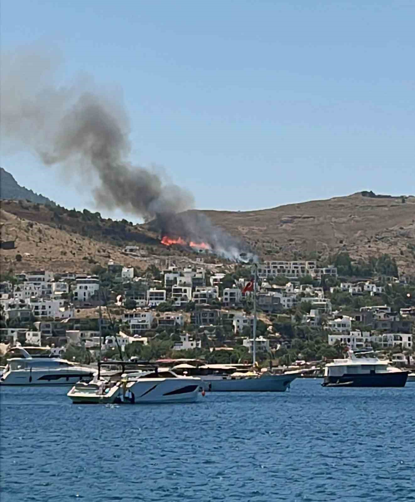 Bodrum T&uuml;rkb&uuml;k&uuml;&rsquo;nde makilik yangını
