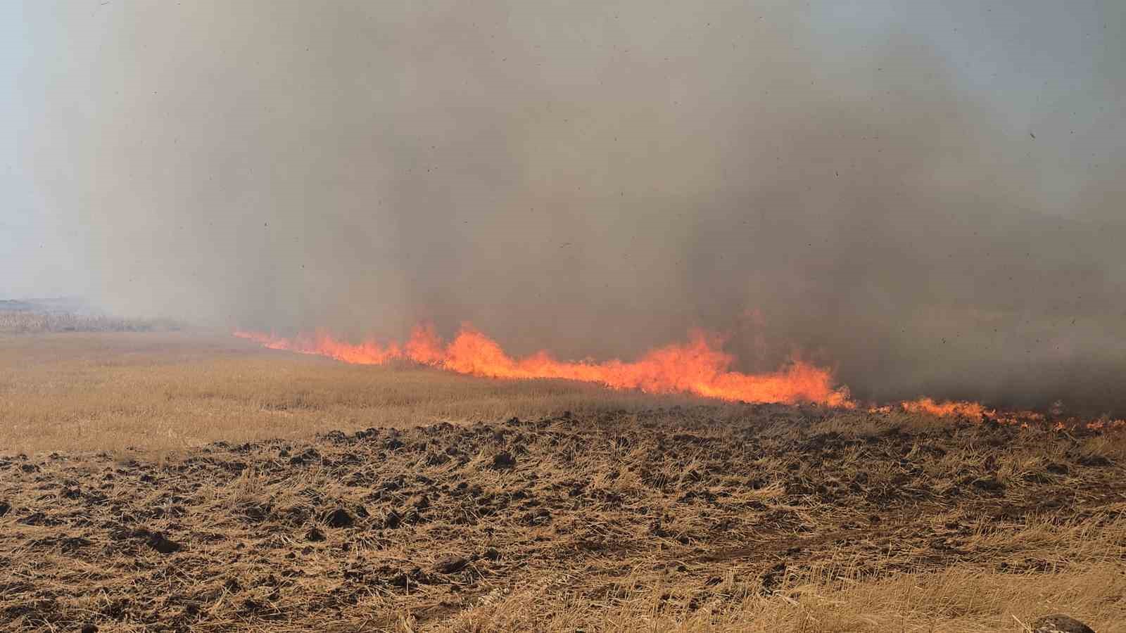 Gaziantep’teki çıkan anız yangını fabrikaları tehdit etti