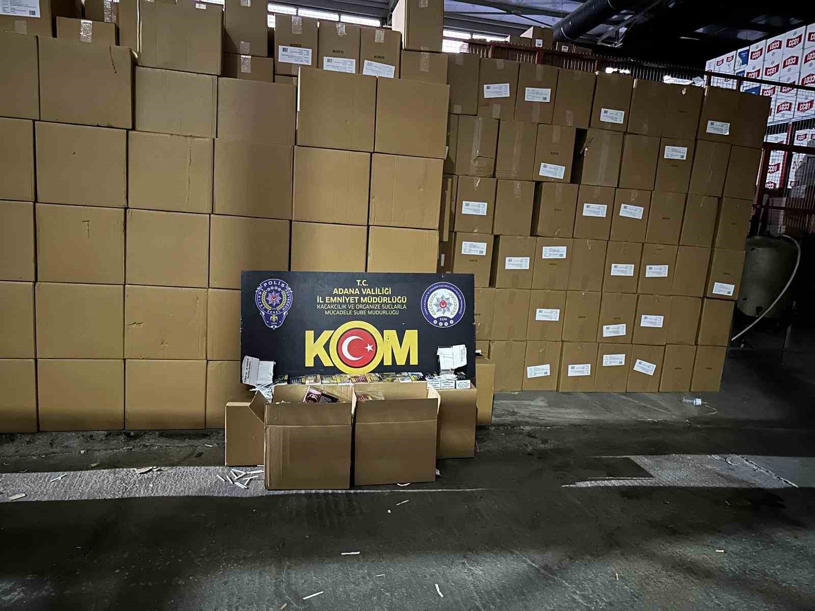 Adana’da 13 milyon liralık makaron ele geçirildi
