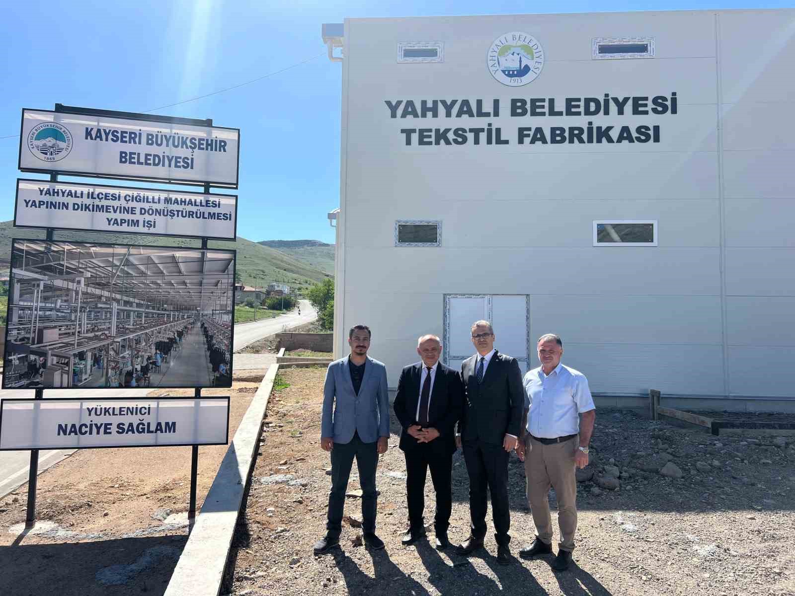 Kayseri Büyükşehir; Yahyalı’da 6 milyon TL’lik tekstil atölyesi yatırımına başladı