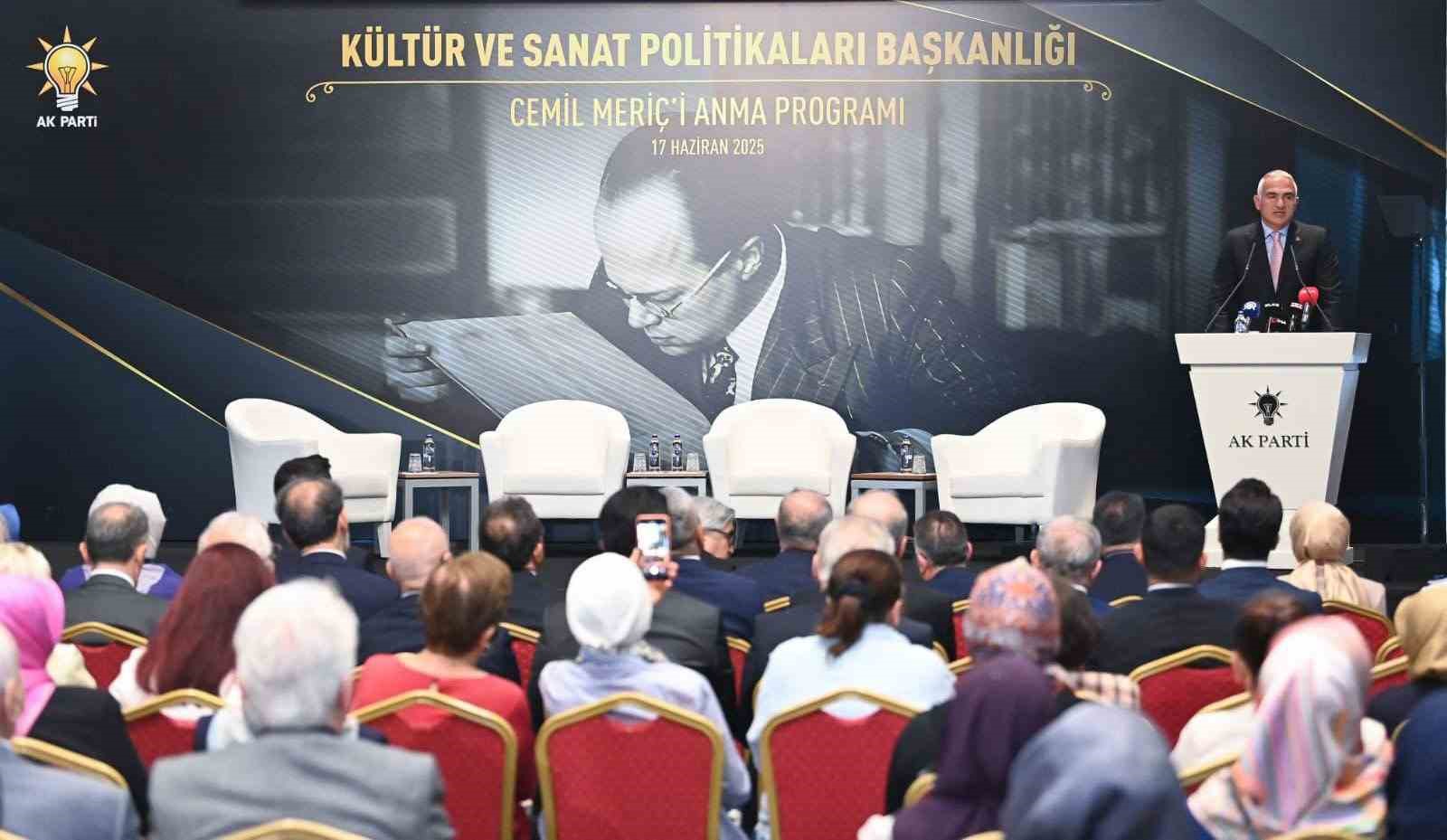 Kültür ve Turizm Bakanı Ersoy, Cemil Meriç’i anma programına katıldı
