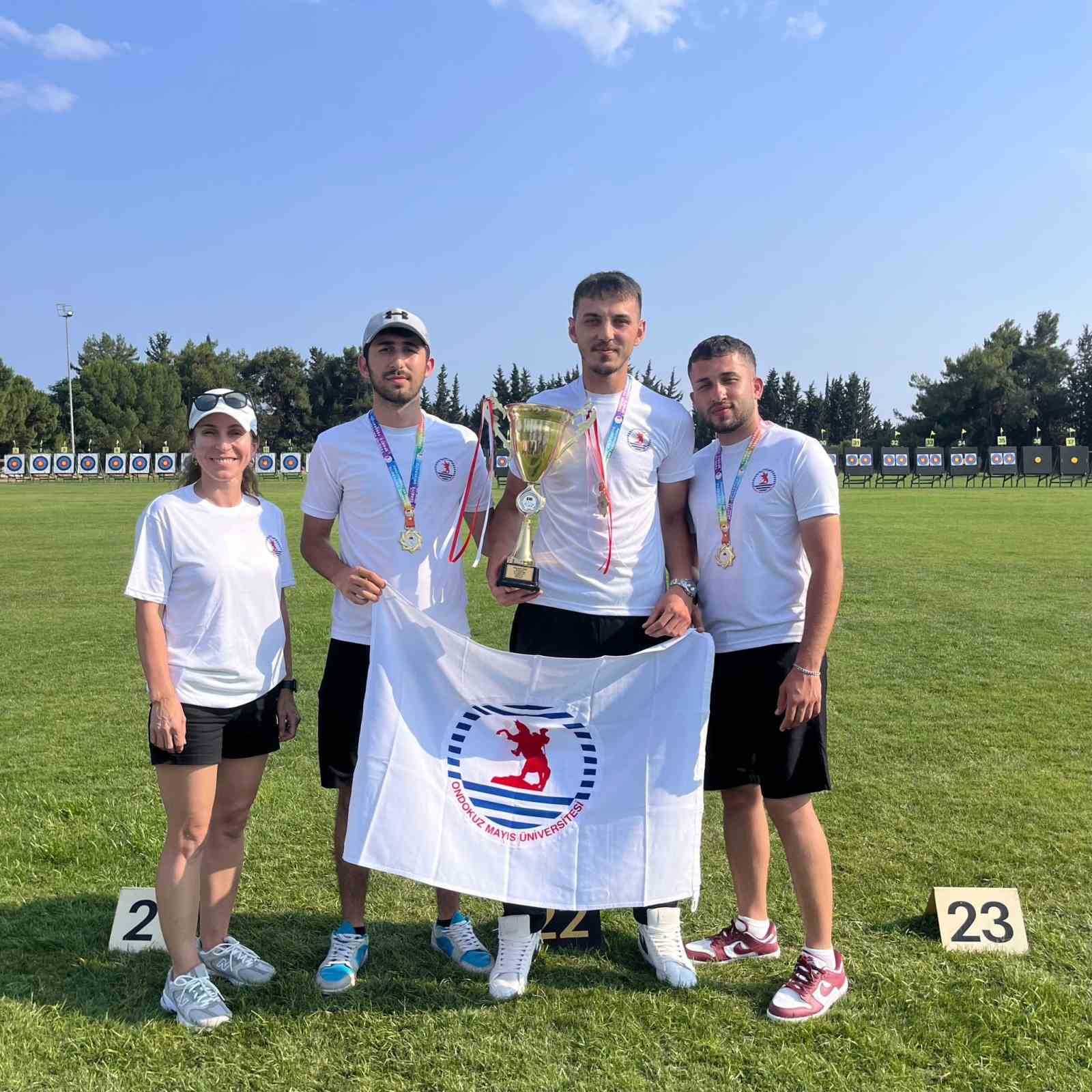 OMÜ’lü okçular Türkiye şampiyonasında zirveye çıktı: 2 altın, 1 gümüş madalya