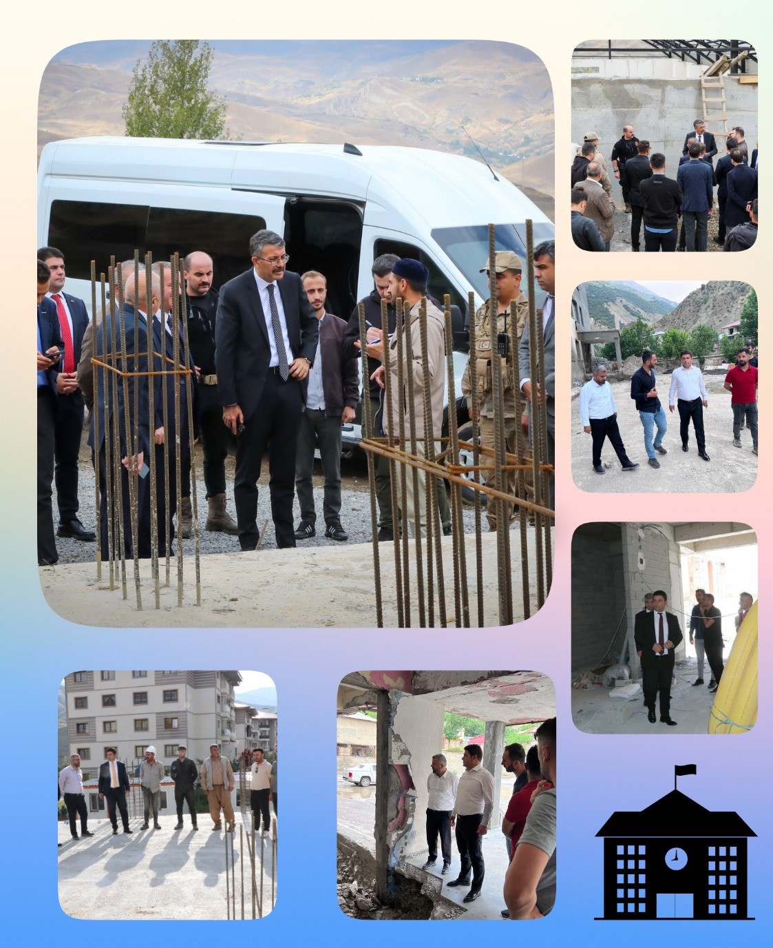 Vali Çelik’ten okul inşaatlarında inceleme