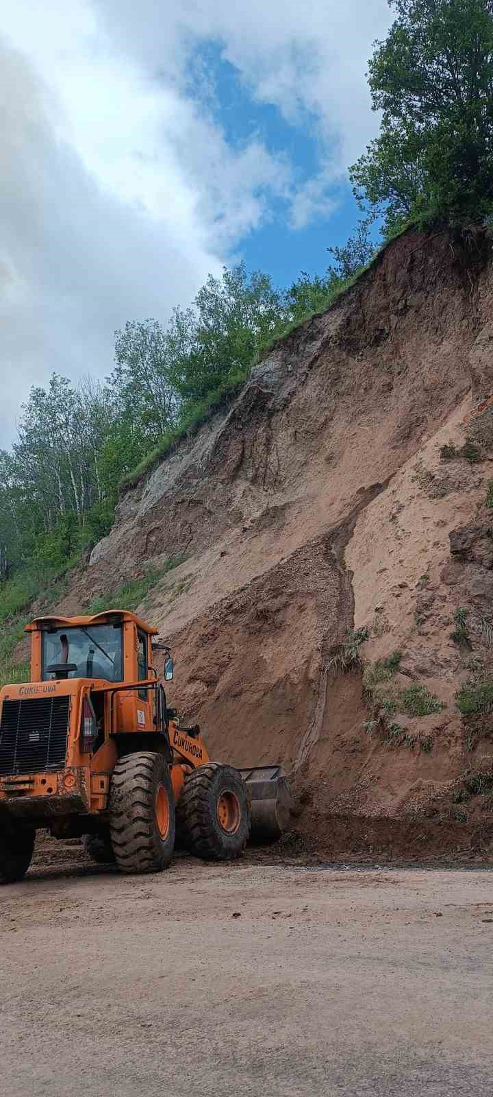 Ardahan-Posof kara yolunda toprak kayması