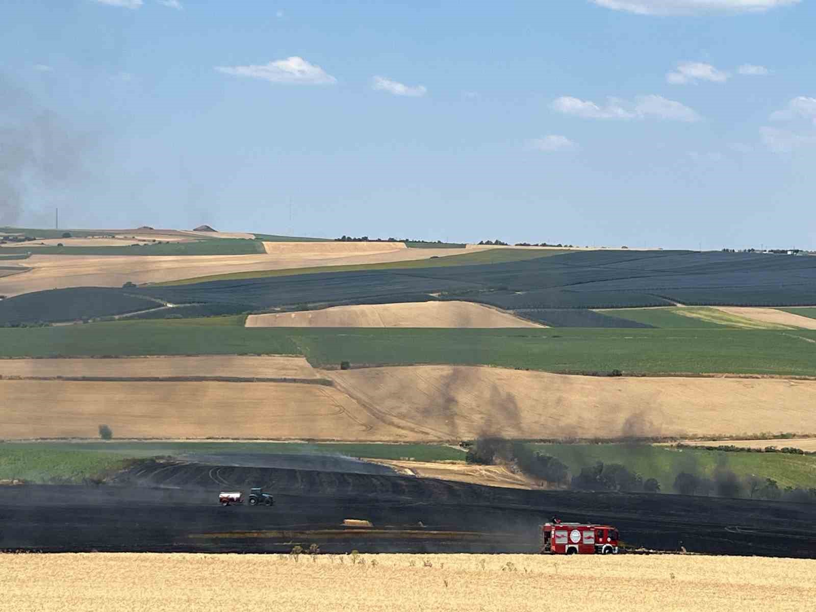 Tekirdağ’da 150 dönümde ekili buğday küle döndü