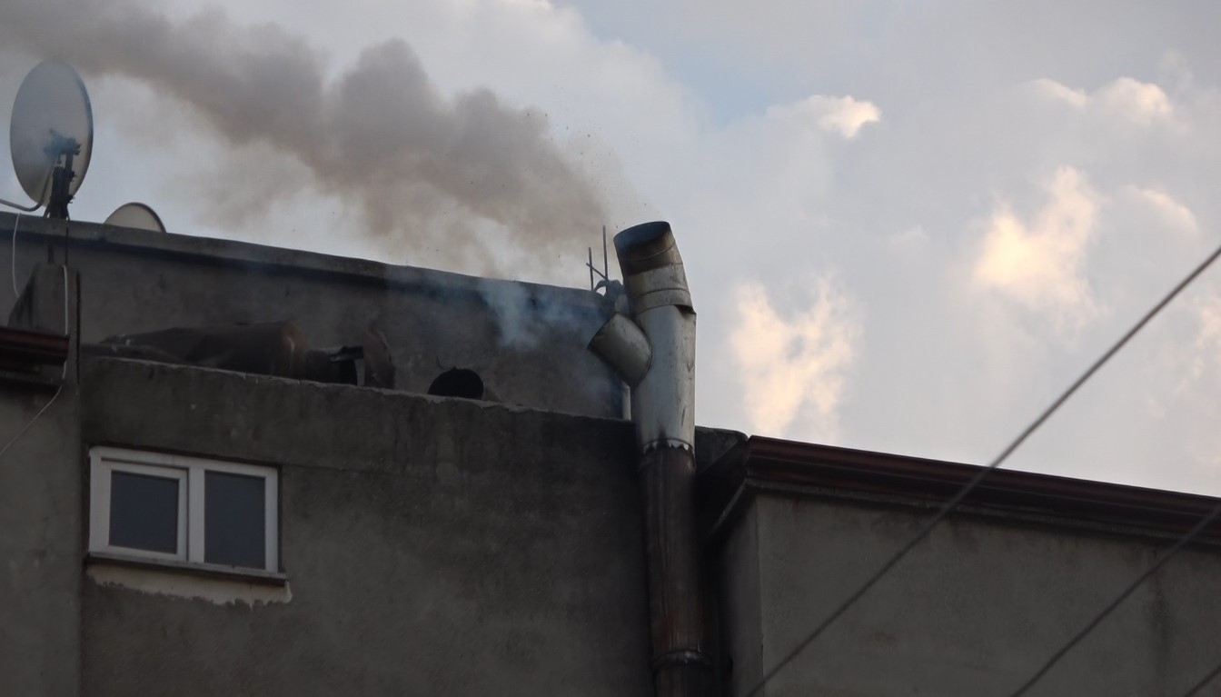 Bafra’da fırın bacasında yangın paniği