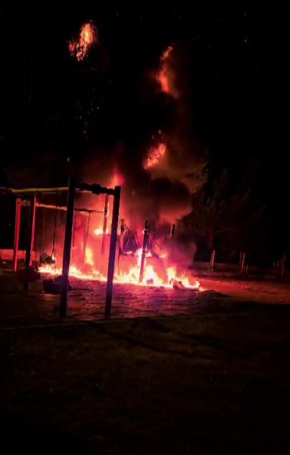 Amasya’daki çocuk parkı yangınında 4 gözaltı