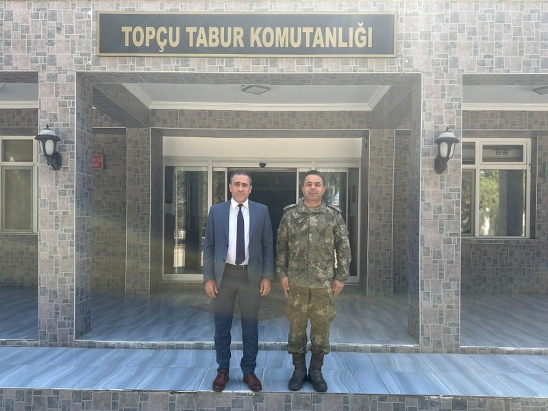 Kaymakam Memiş&rsquo;ten Garnizon Komutanı Binbaşı Kaya&rsquo;ya veda ziyareti
