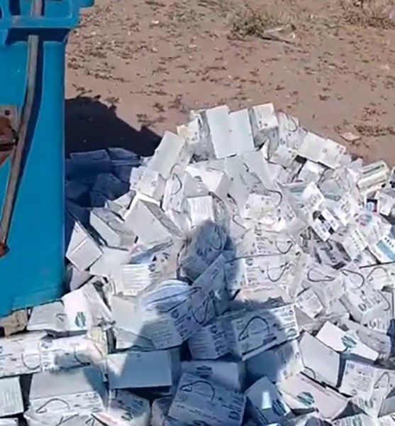 Maske ve cihazların çöpte bulunmasıyla ilgili inceleme başlatıldı