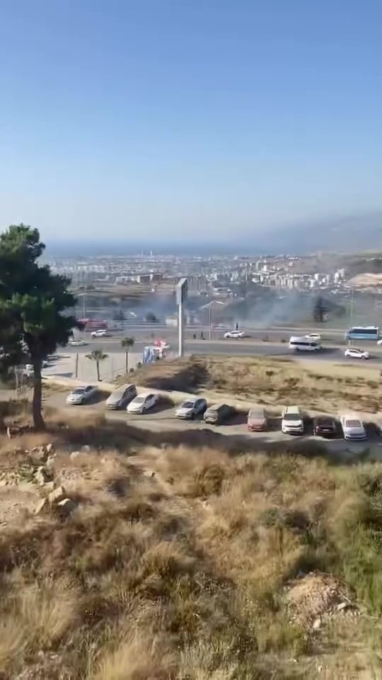 Belen’de anız yangını çıktı