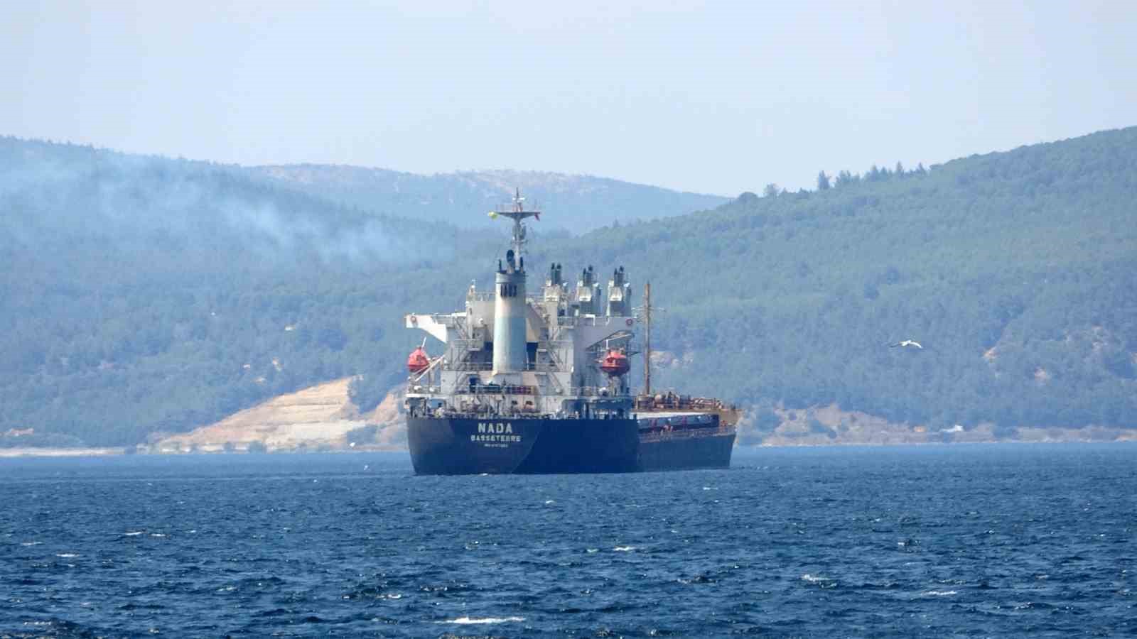Çanakkale Boğazı’nda yük gemisi arıza yaptı