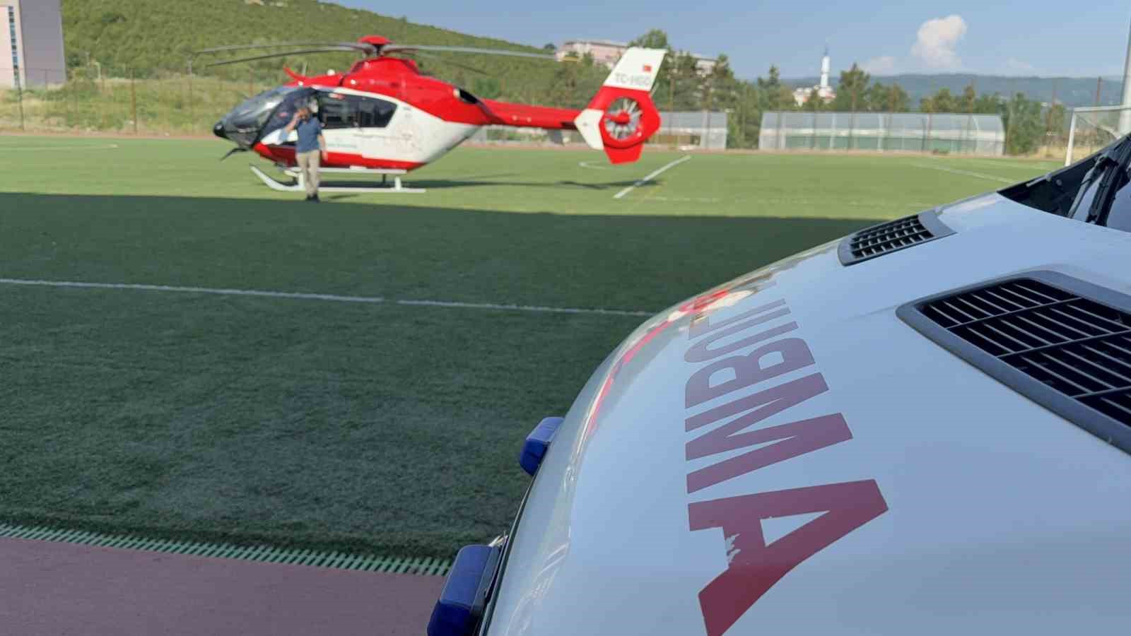 Hava ambulansı 24 yaşındaki genç kız için havalandı