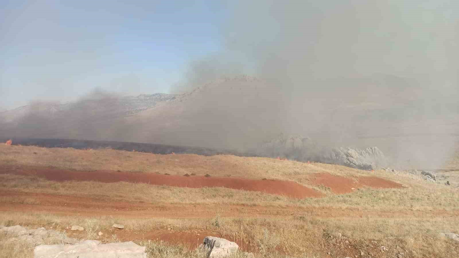 Diyarbakır&rsquo;da yaylada &ouml;rt&uuml; yangını
