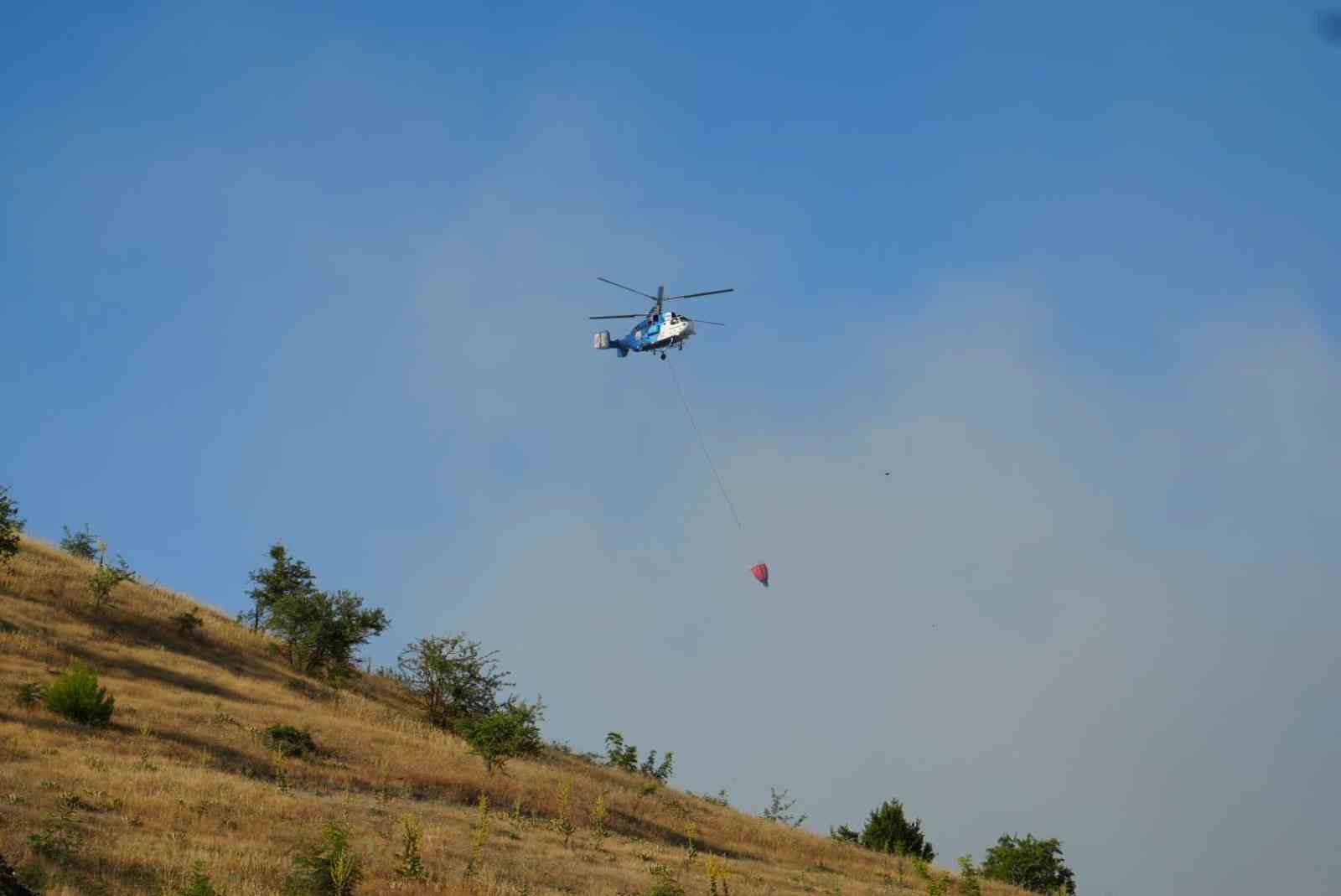 Balıkesir’deki orman yangınlarına havadan ve karadan müdahale sürüyor