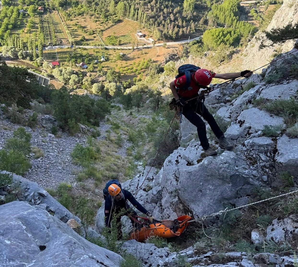 Ihlamur toplarken kayalıklardan d&uuml;şen emekli polis hayatını kaybetti
