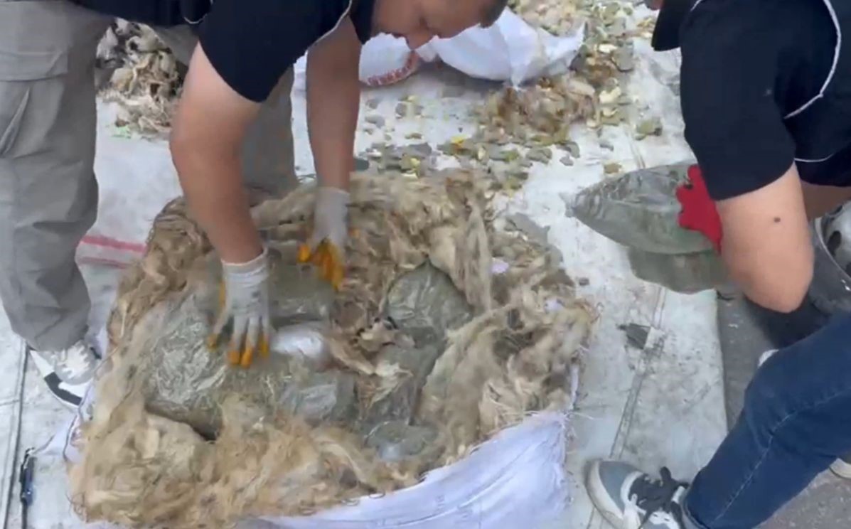 Yün torbalarında kilolarca uyuşturucu ele geçirildi: 3 tutuklama
