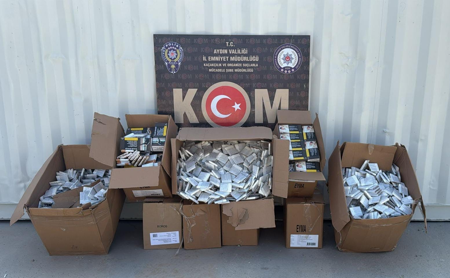 Aydın’da 101 bin 800 adet doldurulmuş makaron ele geçirildi