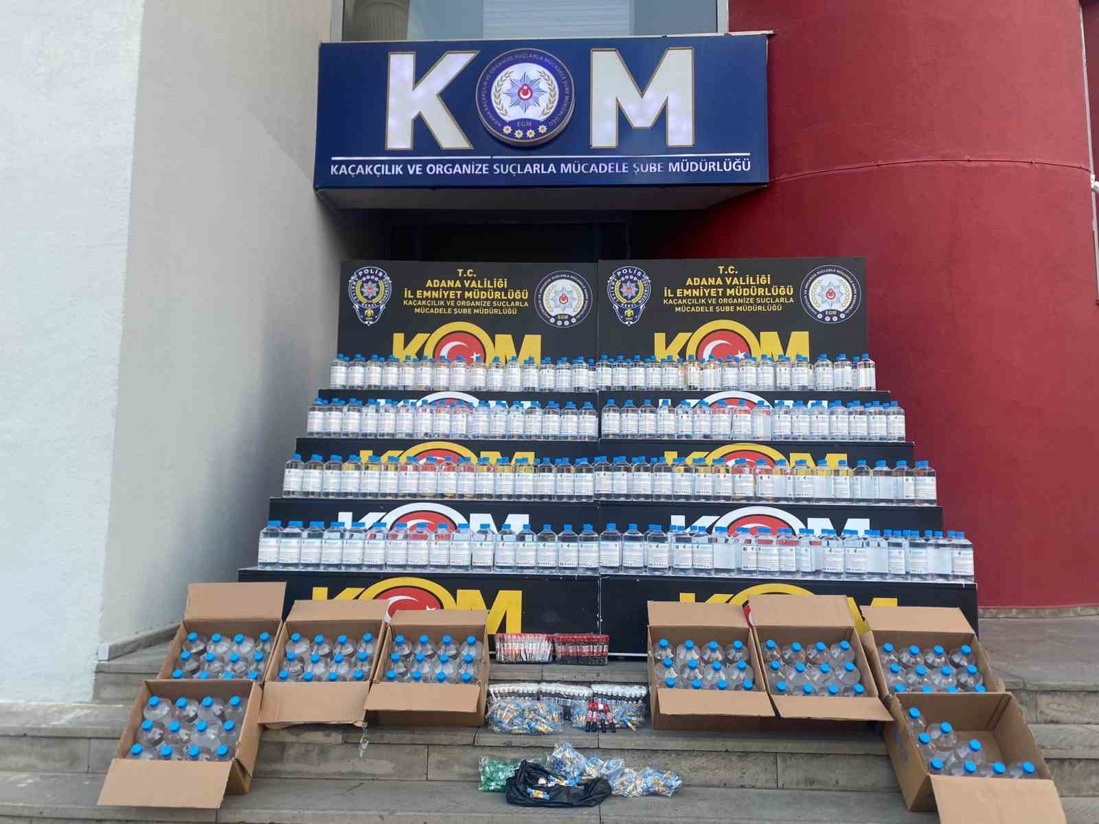 Adana&rsquo;da 400 litre sahte i&ccedil;ki ele ge&ccedil;irildi
