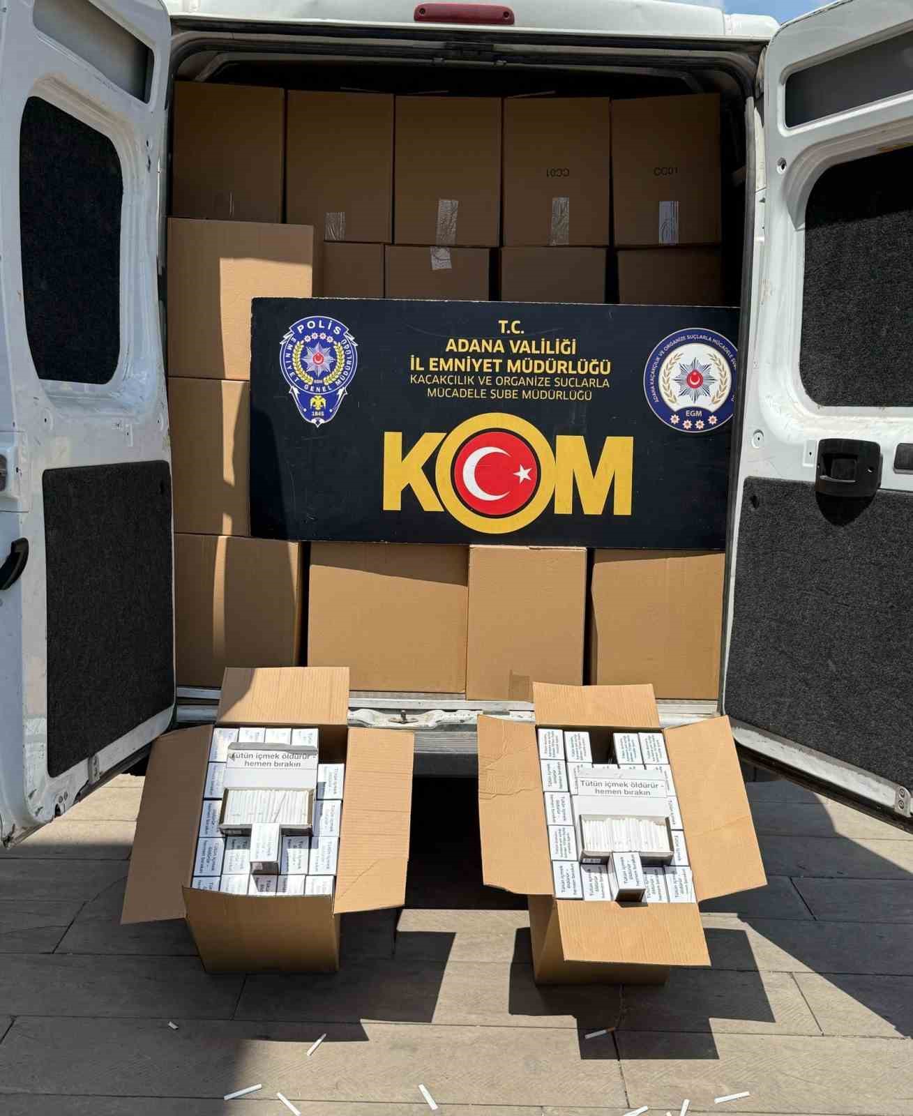 Adana&rsquo;da 6 milyon 500 bin makaron ele ge&ccedil;irildi
