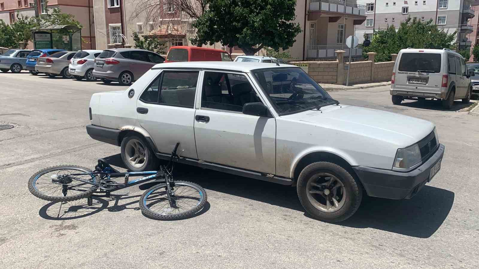 Karaman’da otomobille çarpışan bisiklet sürücüsü yaralandı
