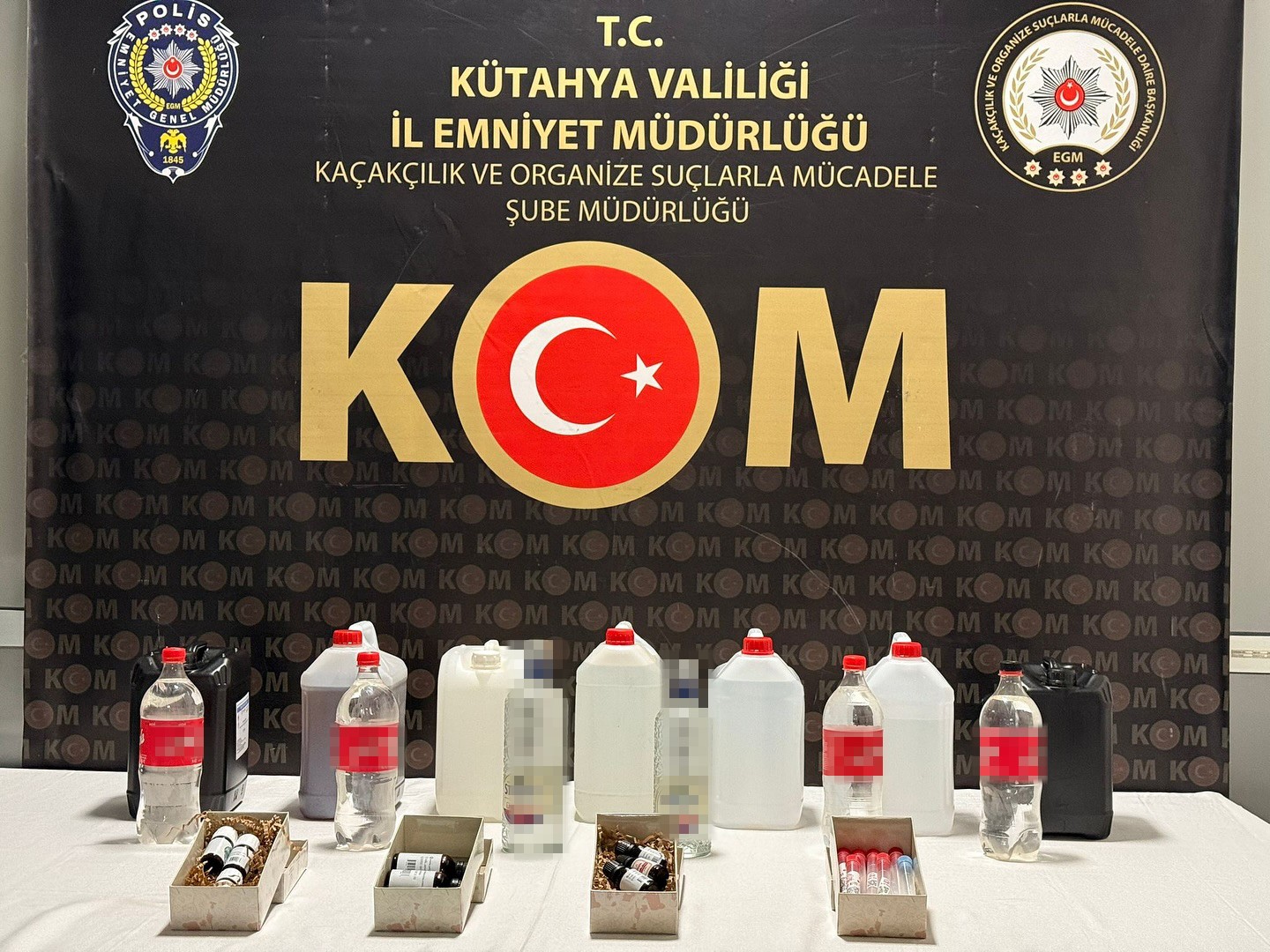 Kütahya’da sahte alkol operasyonu