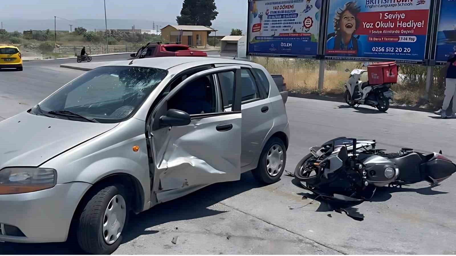 Söke’de otomobil ile motosiklet çarpıştı: 1 yaralı